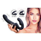 Ergo-Fit Twist Inflatable Vibrating Strapless Strap-on - Black